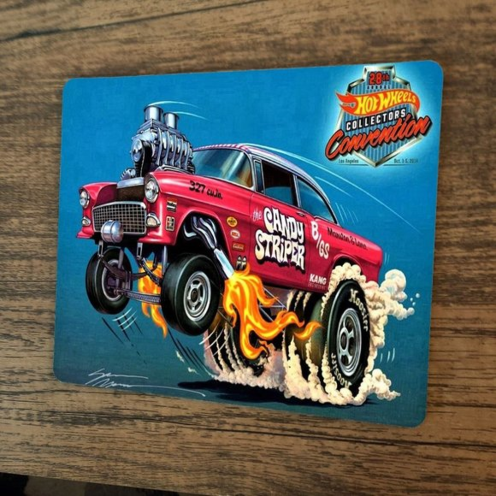 Candy Striper‎ Mouse Pad Hot Wheels Rod Gasser